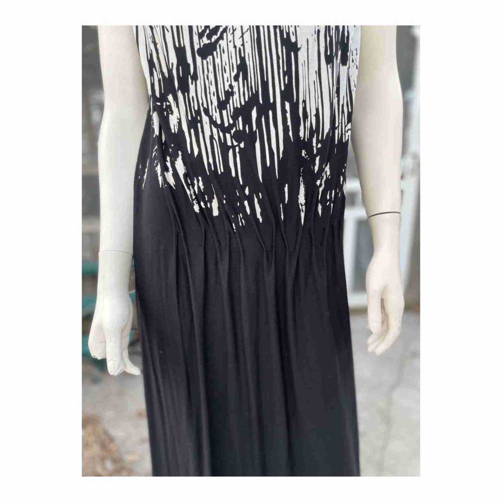 Linda Lundstrom Art to Wear Maxi Dress Pleated Wa… - image 12
