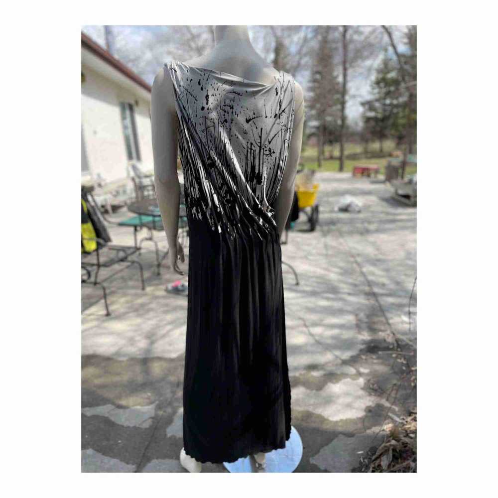 Linda Lundstrom Art to Wear Maxi Dress Pleated Wa… - image 6