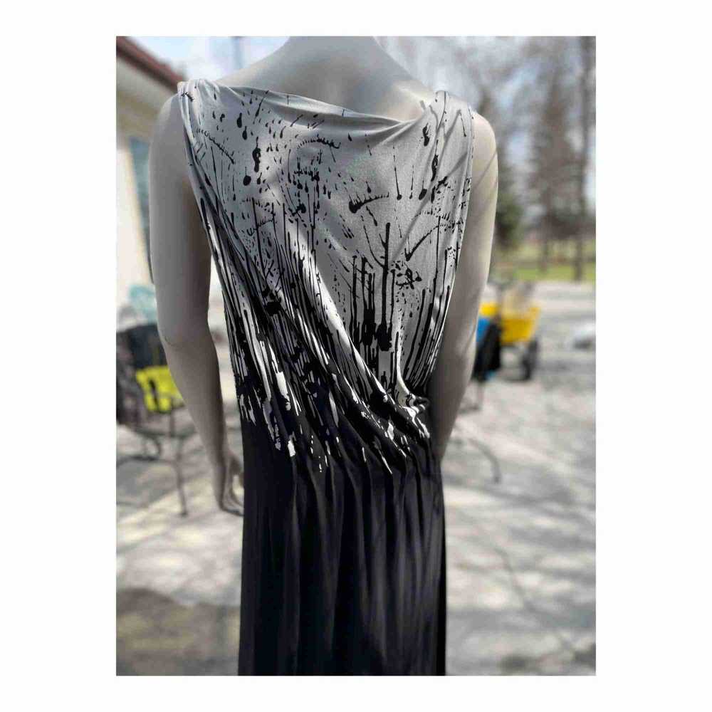 Linda Lundstrom Art to Wear Maxi Dress Pleated Wa… - image 7
