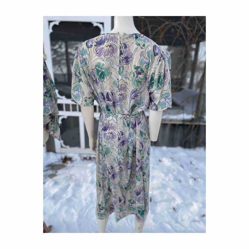Vintage 70s Floral House Dress & Duster Jacket Se… - image 11