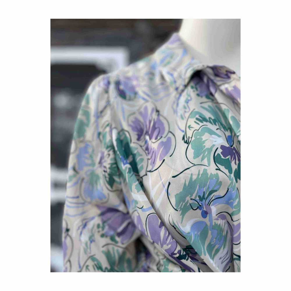 Vintage 70s Floral House Dress & Duster Jacket Se… - image 4