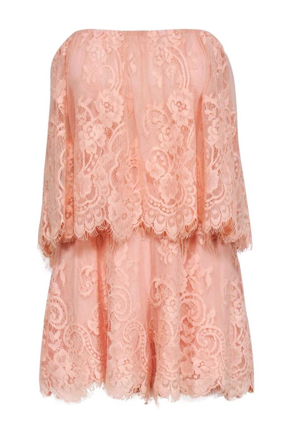 Lovers + Friends - Peach Pink Floral Lace Straple… - image 1