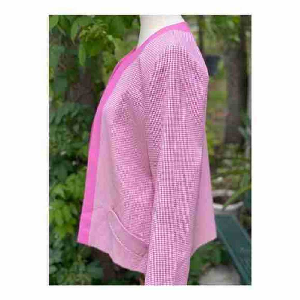 Vintage 80s Blazer D’Allairds Gingham Pink - image 4