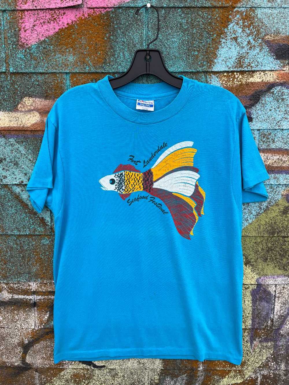 FORT LAUDERDALE SEAFOOD FESTIVAL FISH GRAPHIC T-S… - image 1