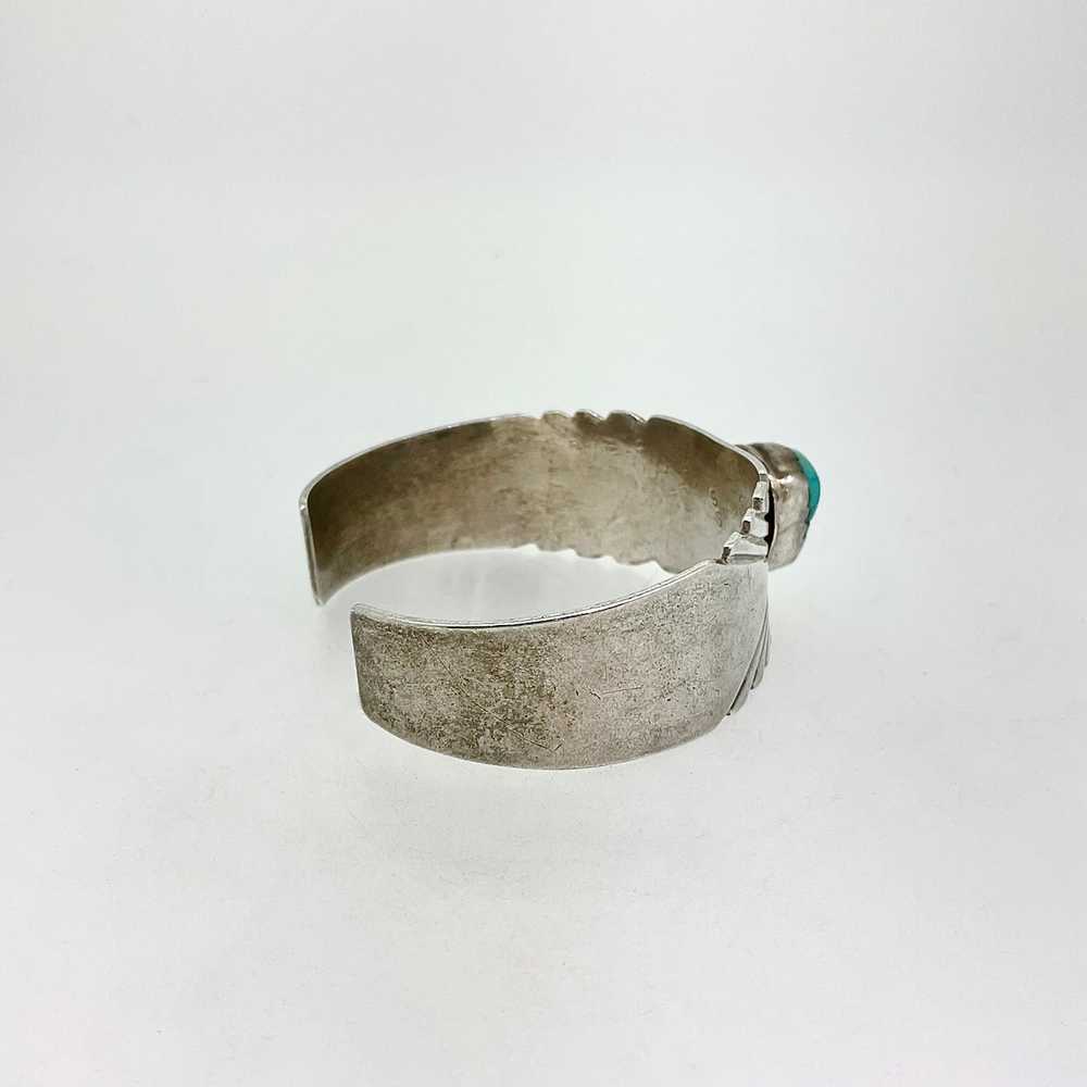 Sterling Silver and Turquoise Accented Cuff Brace… - image 4