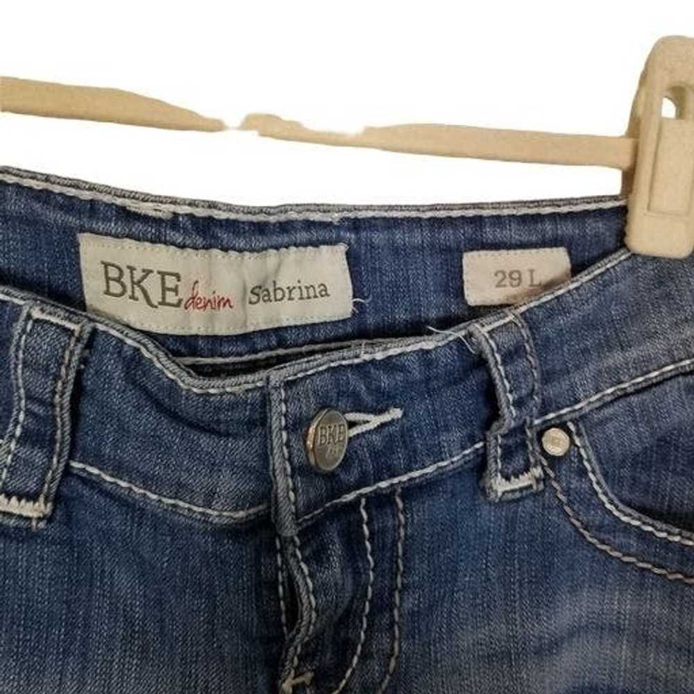 Bke BKE 29L Medium Wash Denim Low Rise Bootcut Sa… - image 5