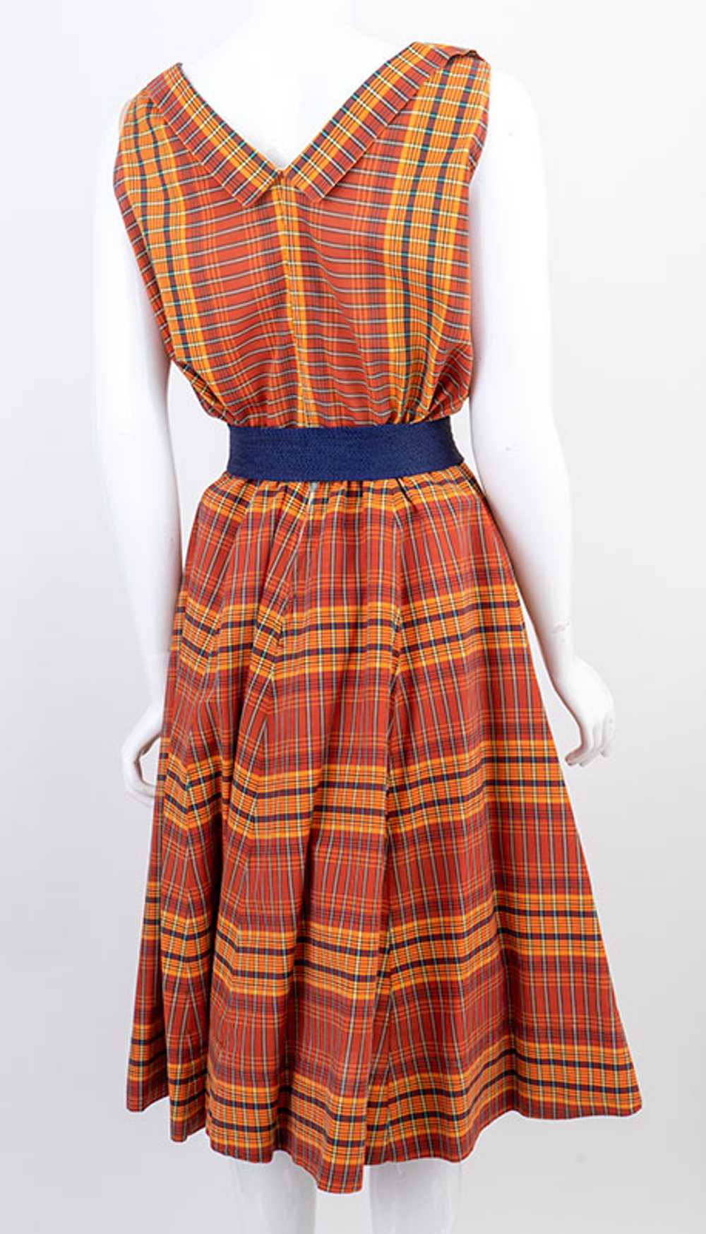 1950s 2 Piece Madras Plaid Sun Dress - image 2