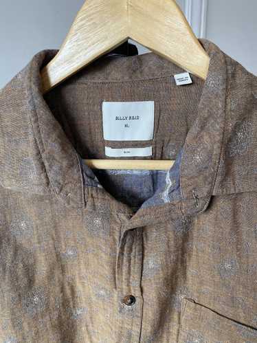 Billy Reid Brown cotton button down