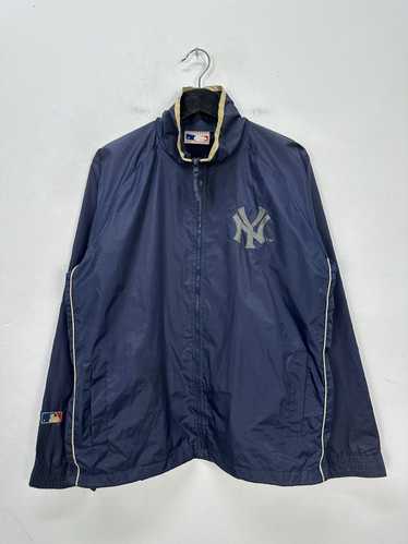 Y2K New York Yankees Windbreaker Jacket Youth Medium Navy Blue MLB