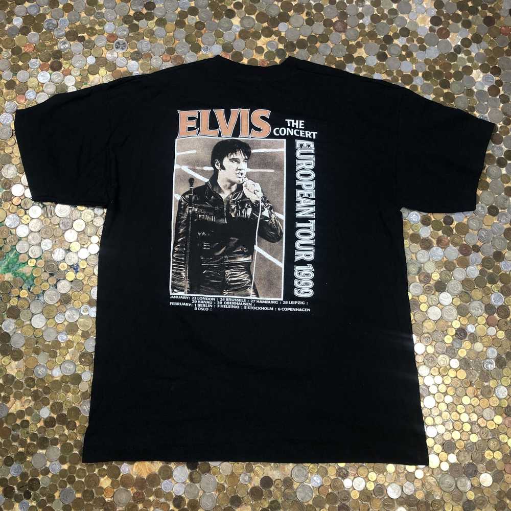 Band Tees × Vintage Elvis 1999 European tour tee … - image 2