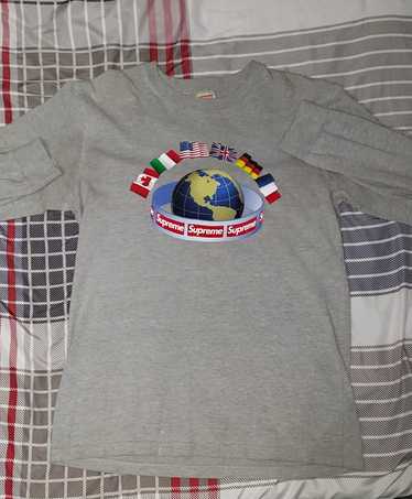 【SATIIIZ】Fade Flag Long Sleeve Designer × Japanese Brand × Streetwear white longsleeve usa