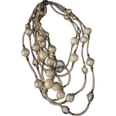 Vintage Vendome Faux Pearls & Glass Beads SIX stra