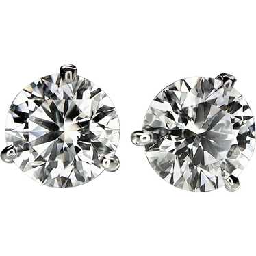 IGI Certified 2.6 ctw Diamond Stud Earrings in 14k