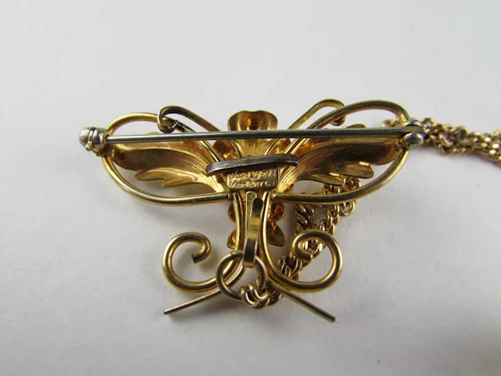 Vintage Van Dell 1950's Gold Filled Two Part Pin … - image 11