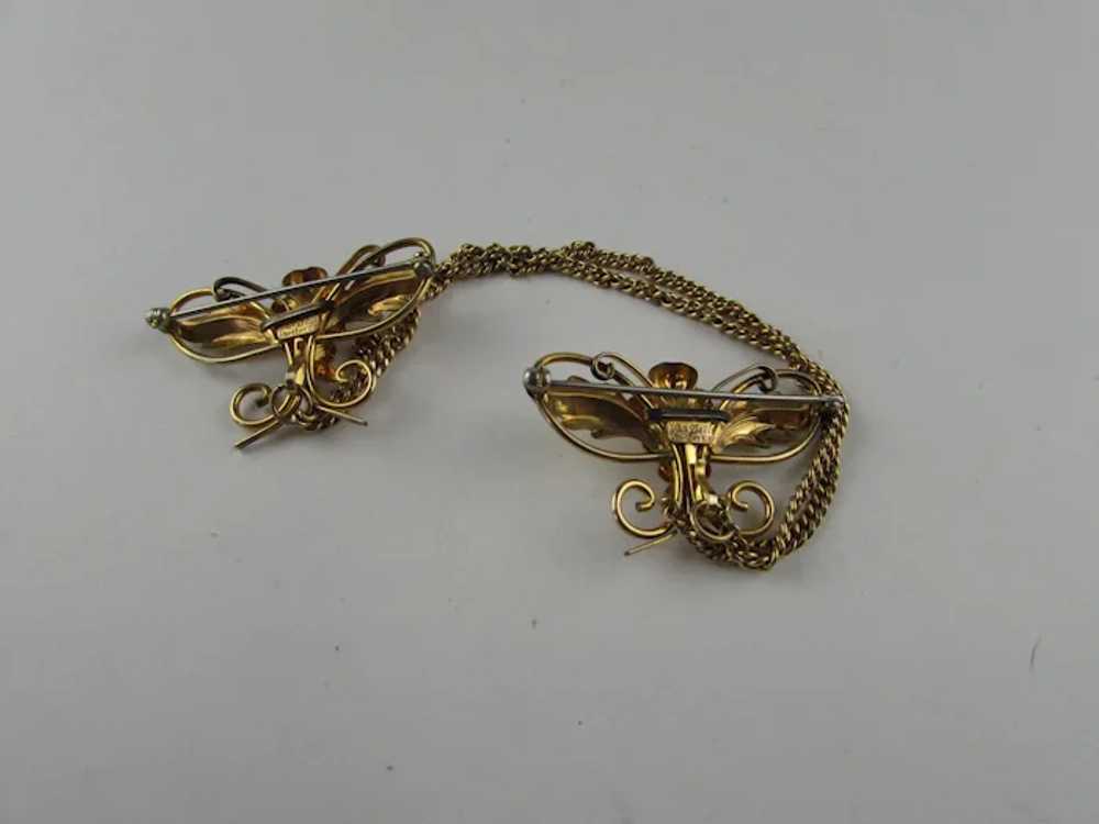 Vintage Van Dell 1950's Gold Filled Two Part Pin … - image 8