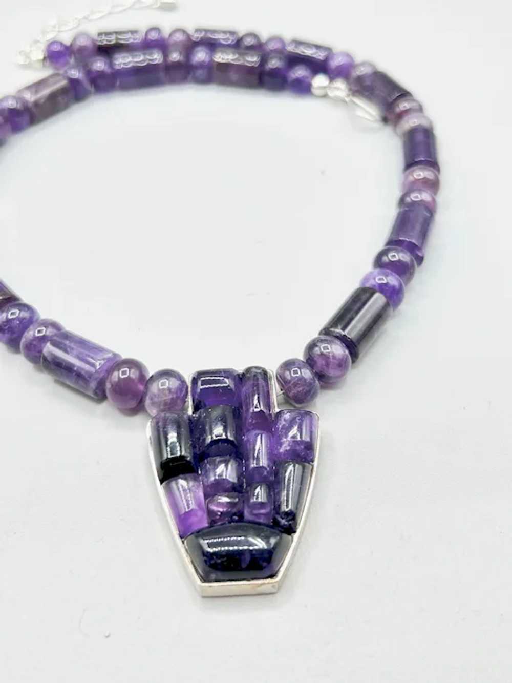 DTR Jay King Amethyst Necklace Sterling Silver Pe… - image 4