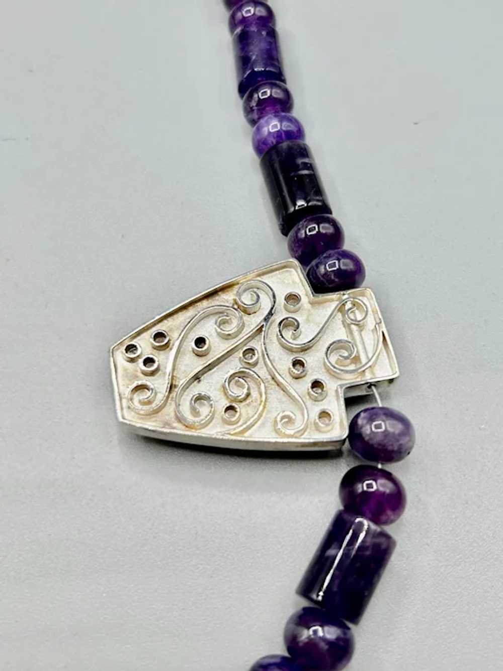 DTR Jay King Amethyst Necklace Sterling Silver Pe… - image 5
