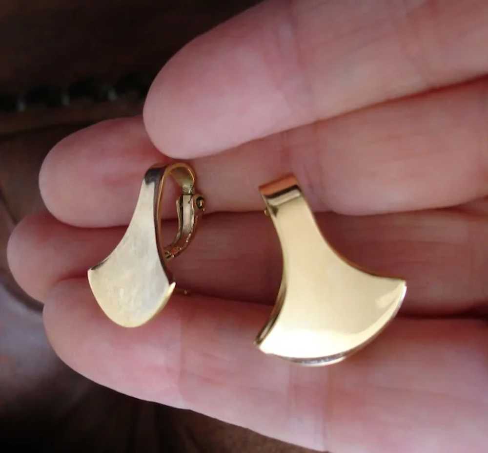 Gold Tone NAPIER Pierced Earrings - Post Pierced … - image 4