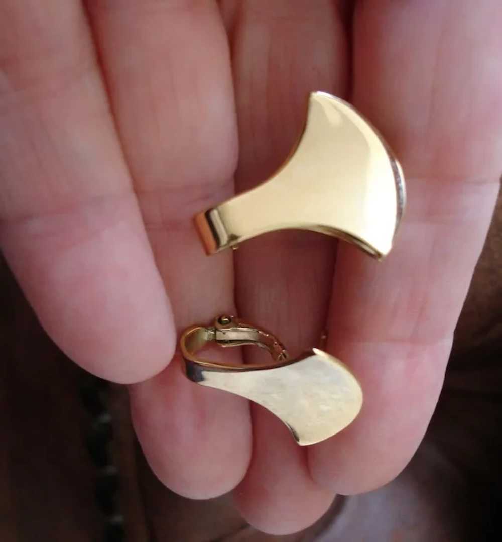 Gold Tone NAPIER Pierced Earrings - Post Pierced … - image 6