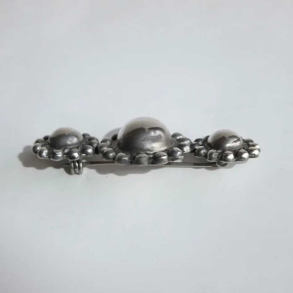 Native American Sterling Triple Dome Pin - image 8