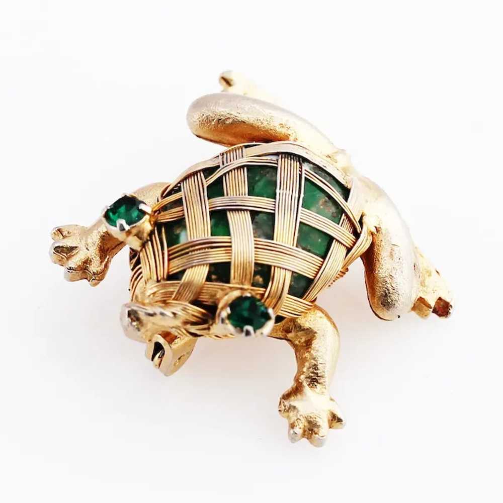 Kenneth J Lane KJL Pin – Fabulous Frog Figural - image 2