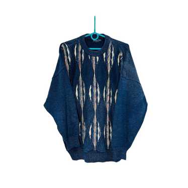 Made In Usa × Vintage Vintage sweater 90s blue co… - image 1