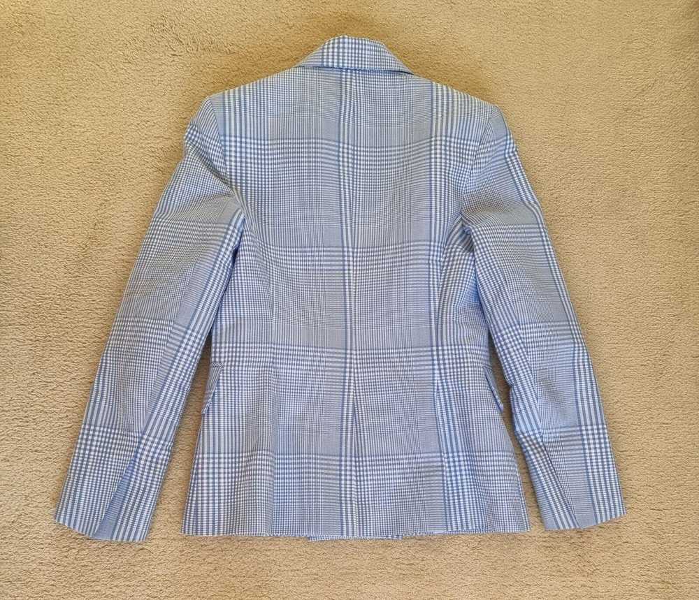 Carmen March Blue Checked Double Breasted Blazer - image 5