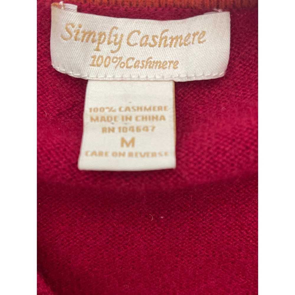 Other Simply Cashmere Red 100% Cashmere Sweater S… - image 6