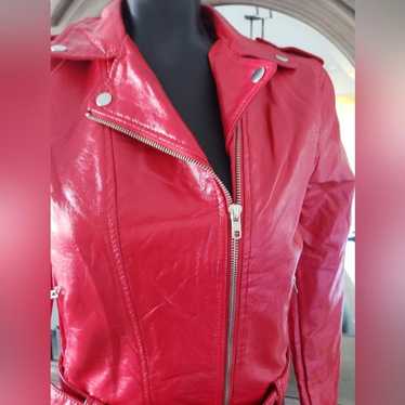 The Unbranded Brand red vinyl retro jacket