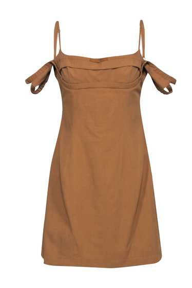 Jacquemus - Tan Poplin Mini Dress Sz 10 - image 1