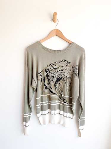 Krizia Tiger Cotton Sweater