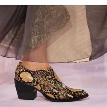 Chloe Rylee Low Boot Snake Skin Python Print One … - image 1