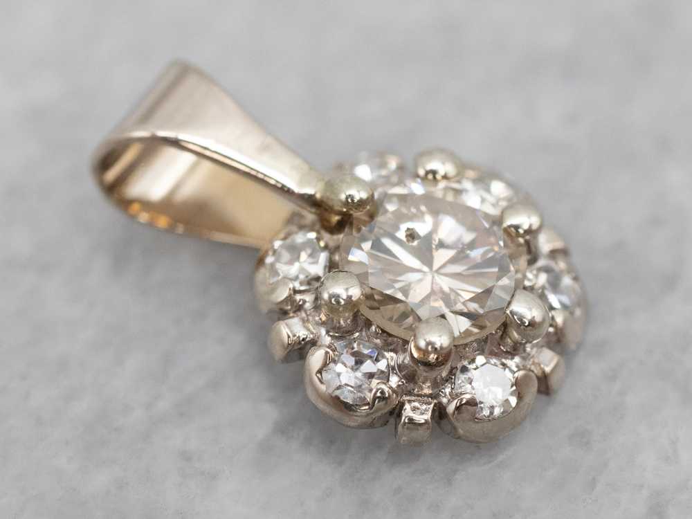 Sweet Diamond Flower Pendant - image 1