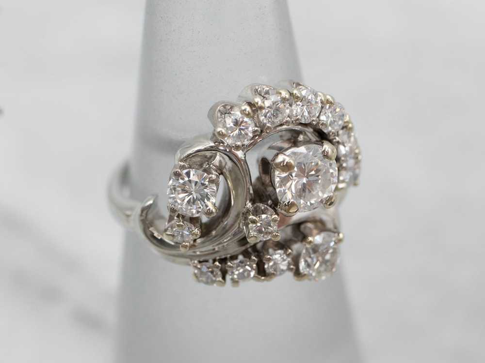 Stunning Diamond Cluster Engagement Ring - image 3