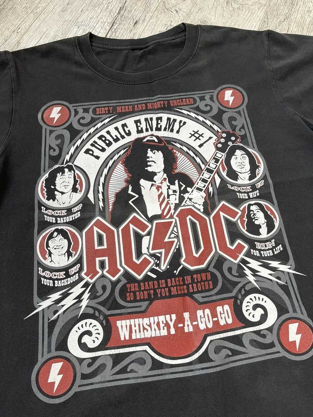 Ac/Dc × Band Tees × Vintage Vintage AC/DC tee fad… - image 3