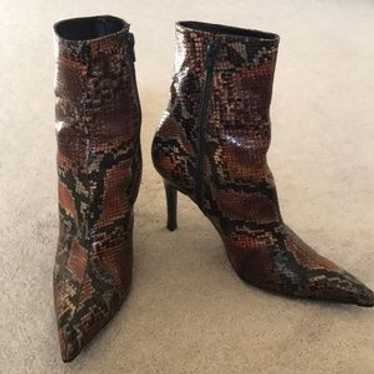 Stuart Weitzman Snake Print Boot Size 10 - image 1