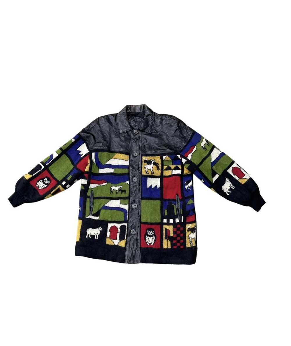 Art × Torras Vintage Torras knit & Leather Jacket - image 3