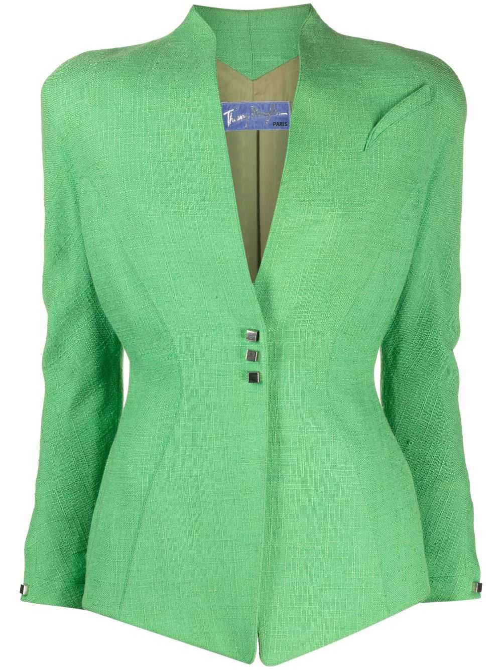 Thierry Mugler Pre-Owned collarless buttoned blaz… - image 1