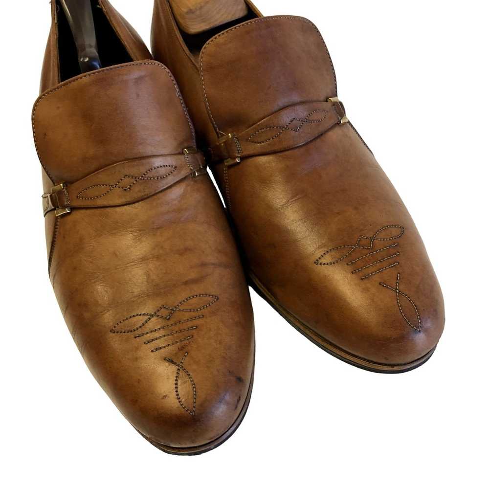 Florsheim 70's Florsheim DESIGNER COGNAC Leather … - image 3