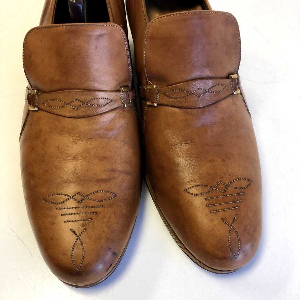 Florsheim 70's Florsheim DESIGNER COGNAC Leather … - image 5