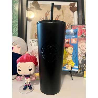 Starbucks Venti 24 fl oz Clear plastic Cold Cup Tumbler w/straw HTF *BPA  FREE*
