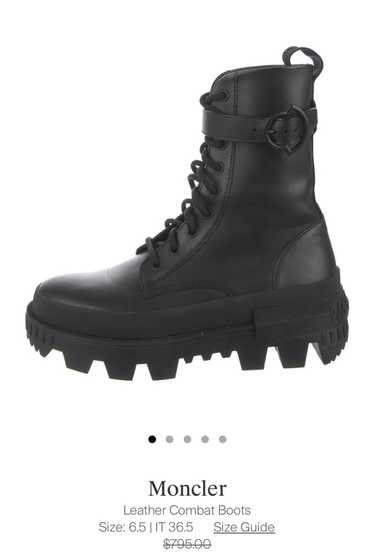 Moncler Carinne Leather Combat Boots