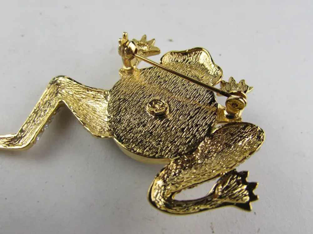 Gold Tone Frog With Enamelled Body by St. John Je… - image 5