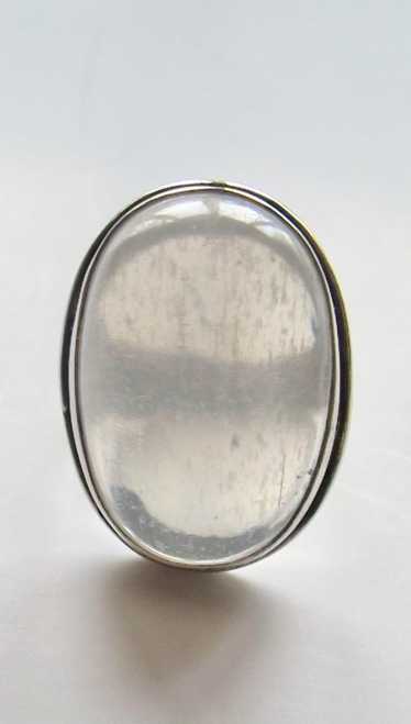 Sterling Silver & Moonstone Ring Sz 5 3/4-6