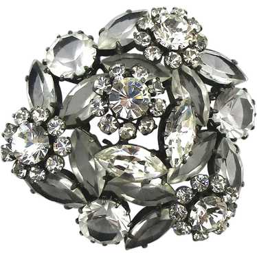 Austrian Clear Crystal Pin Brooch Spectacular Desi