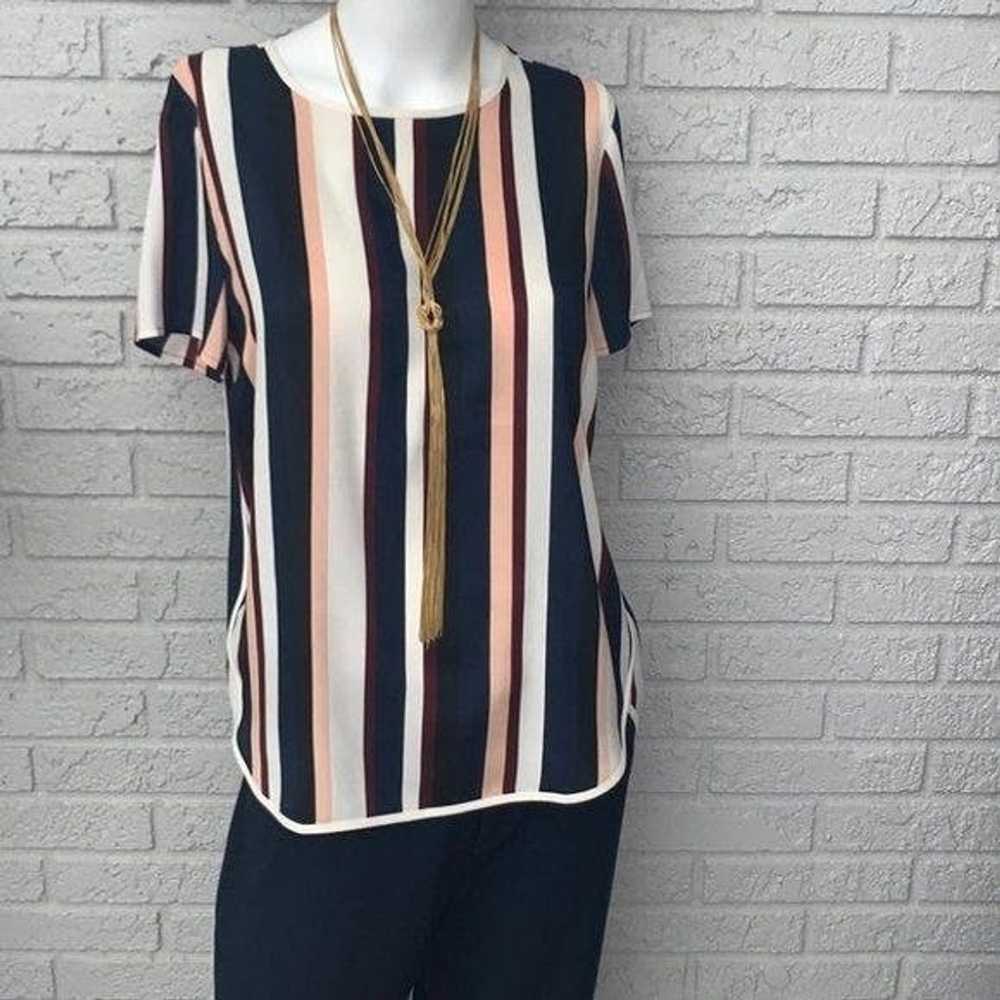 Ann Taylor Ann Taylor Striped Hi-Low Blouse Size S - image 1