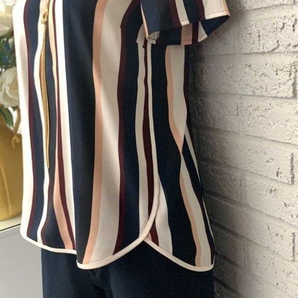 Ann Taylor Ann Taylor Striped Hi-Low Blouse Size S - image 3