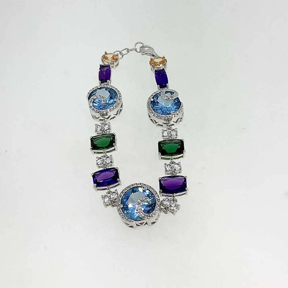 Sterling Silver and Assorted Colored Stones Set - image 2