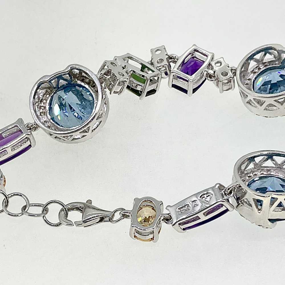 Sterling Silver and Assorted Colored Stones Set - image 3