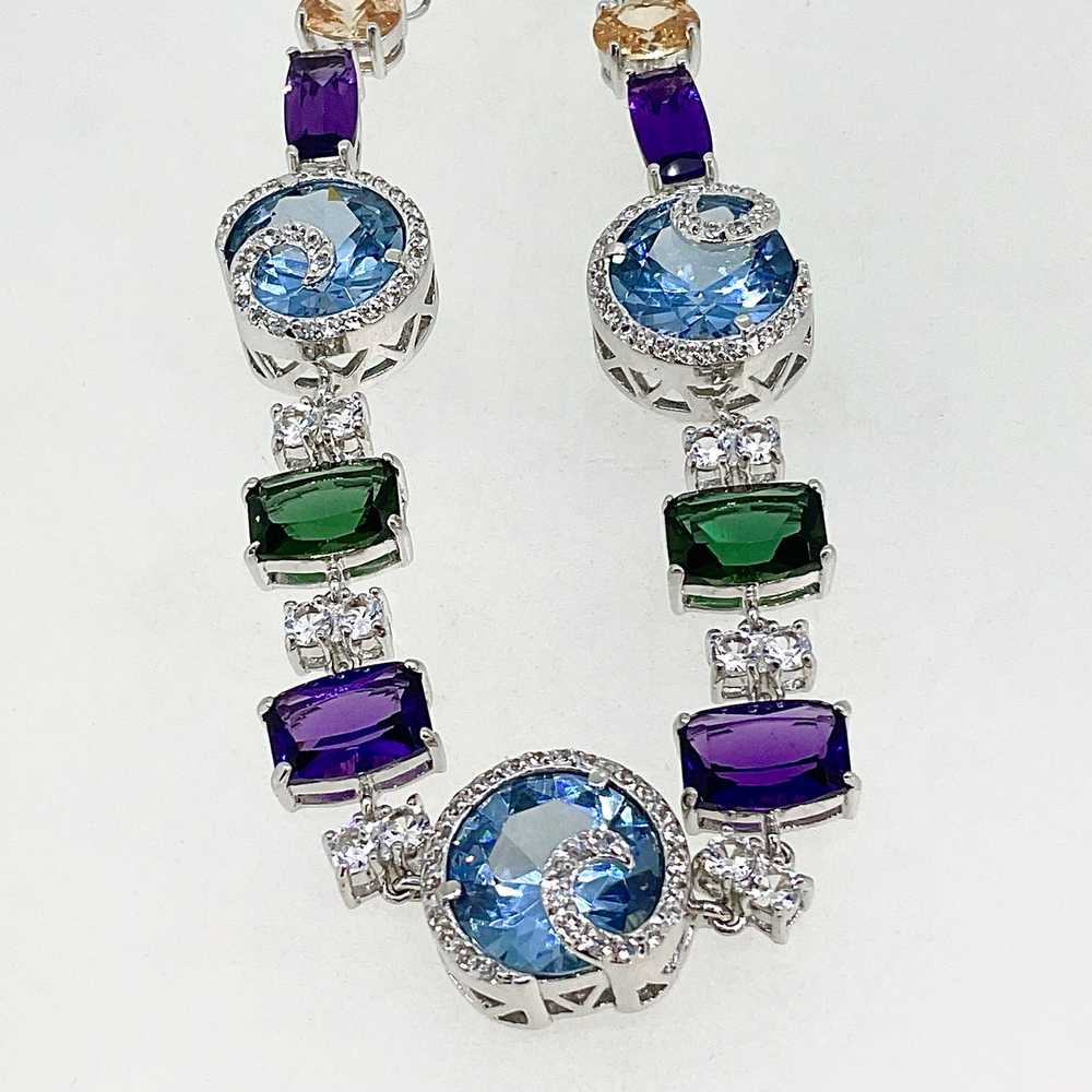 Sterling Silver and Assorted Colored Stones Set - image 4